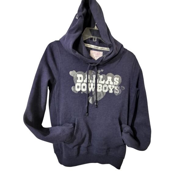 3511) PINK Victoria's Secret NFL Collection Dallas Cowboys Hoodie Bling Medium - Picture 2 of 7